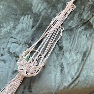 Elegant Cream Macrame Plant Hanger